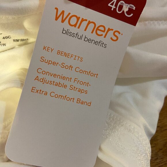 **Warner's** Women's Blissful Benefits Back-Smoothing Comfort Wireless T-Shirt - Picture 5 of 5